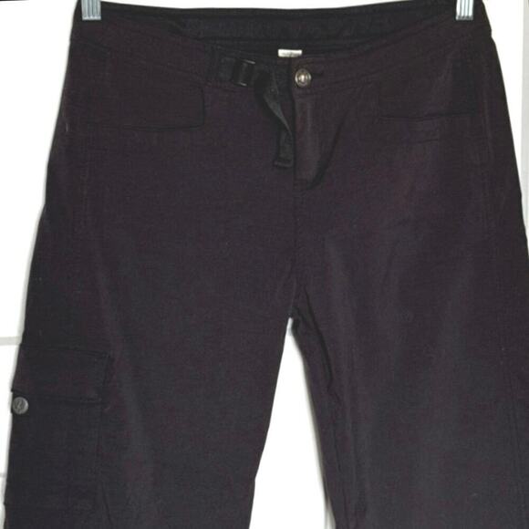 Prana Women’s Black Cargo Pants Size  M Hiking Outdoors Casual - Picture 3 of 9